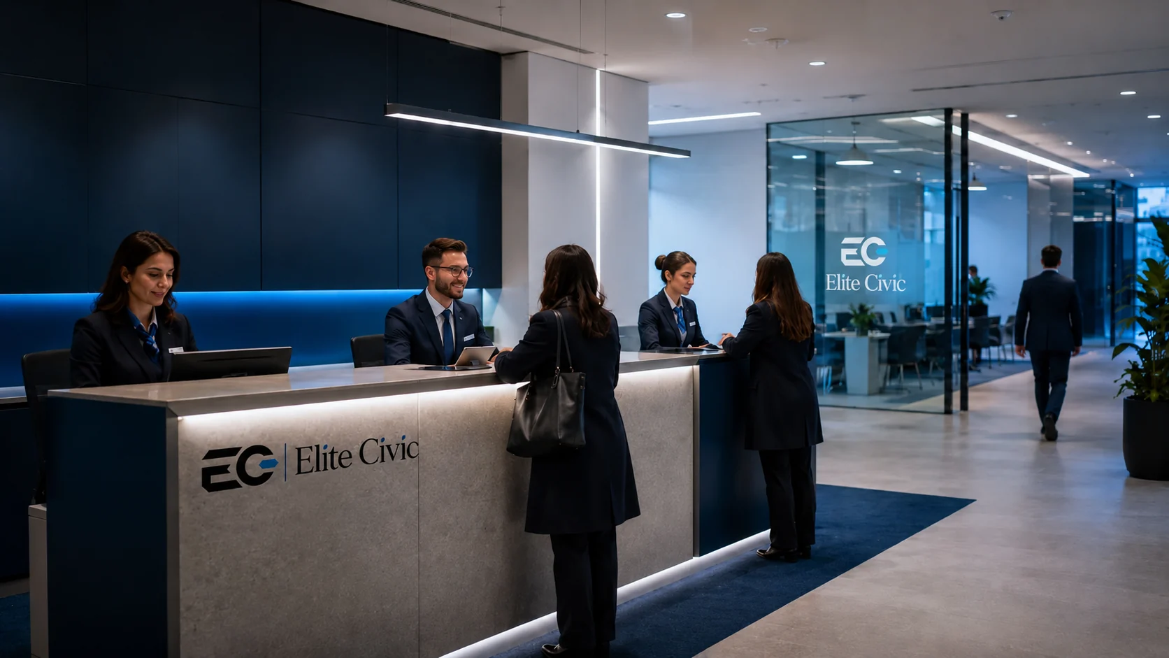 Elite Civic reception and support desk